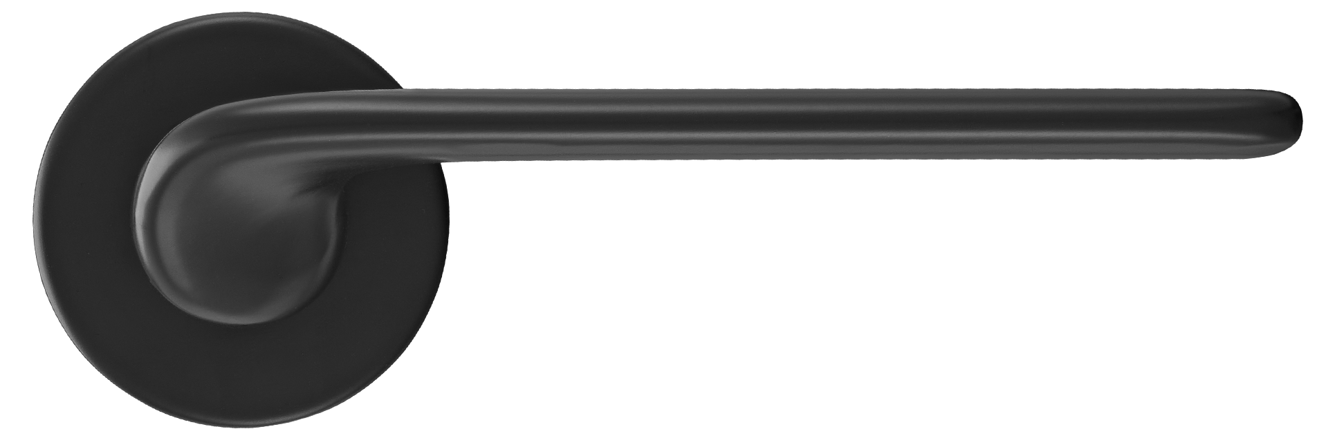 Ручка дверная TOMORROW R5 NERO-ST на круглой розетке 7мм, цвет -  черный soft-touch фото купить в Балашихе
