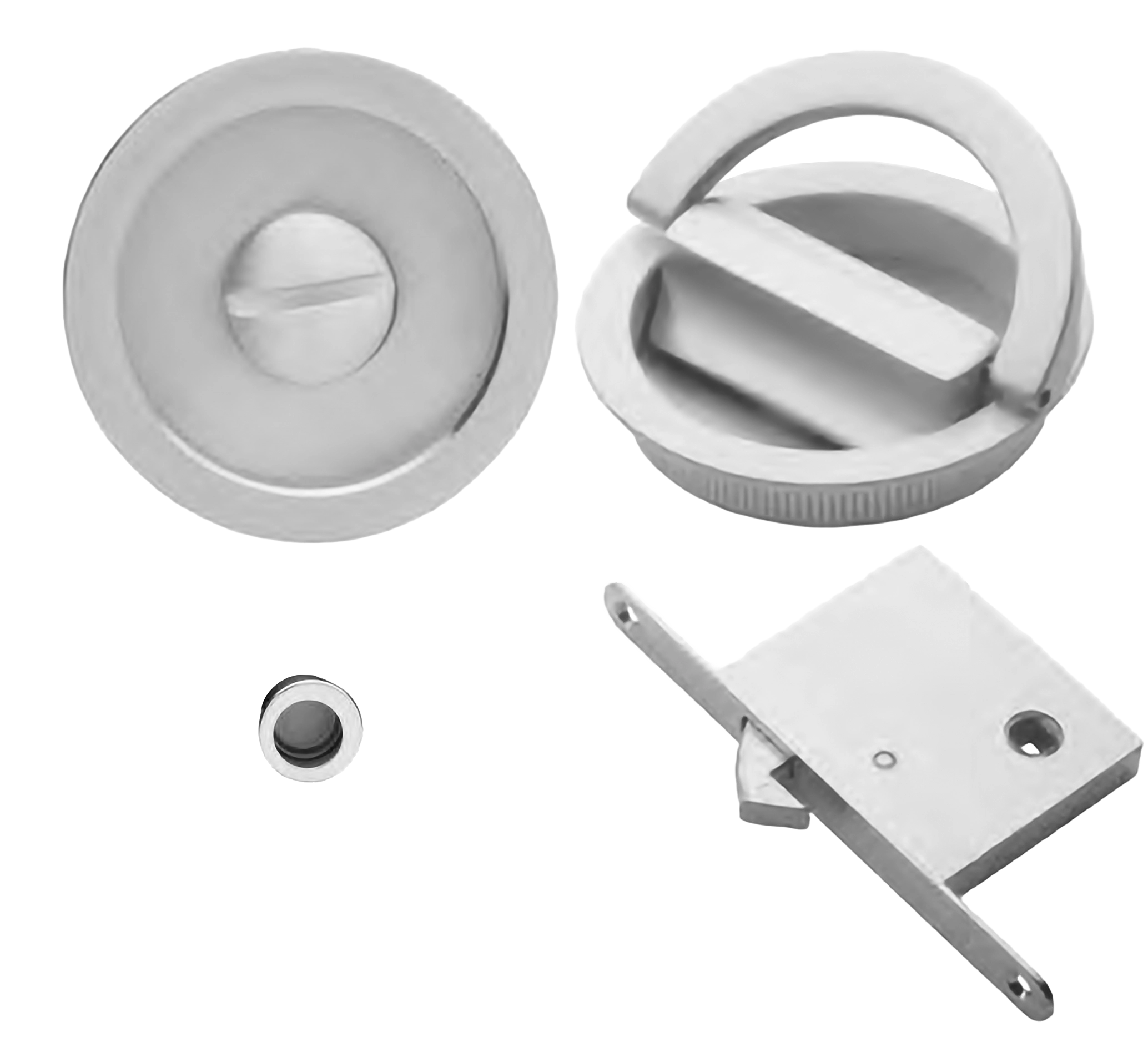 Ручки для раздвижной двери ART.75/B CRO с заверткой WC, пальчиковой ручкой и замком, цвет - хром фото 1 Ручки для раздвижной двери ART.75/B CRO с заверткой WC, пальчиковой ручкой и замком, цвет - хром фото купить Балашиха