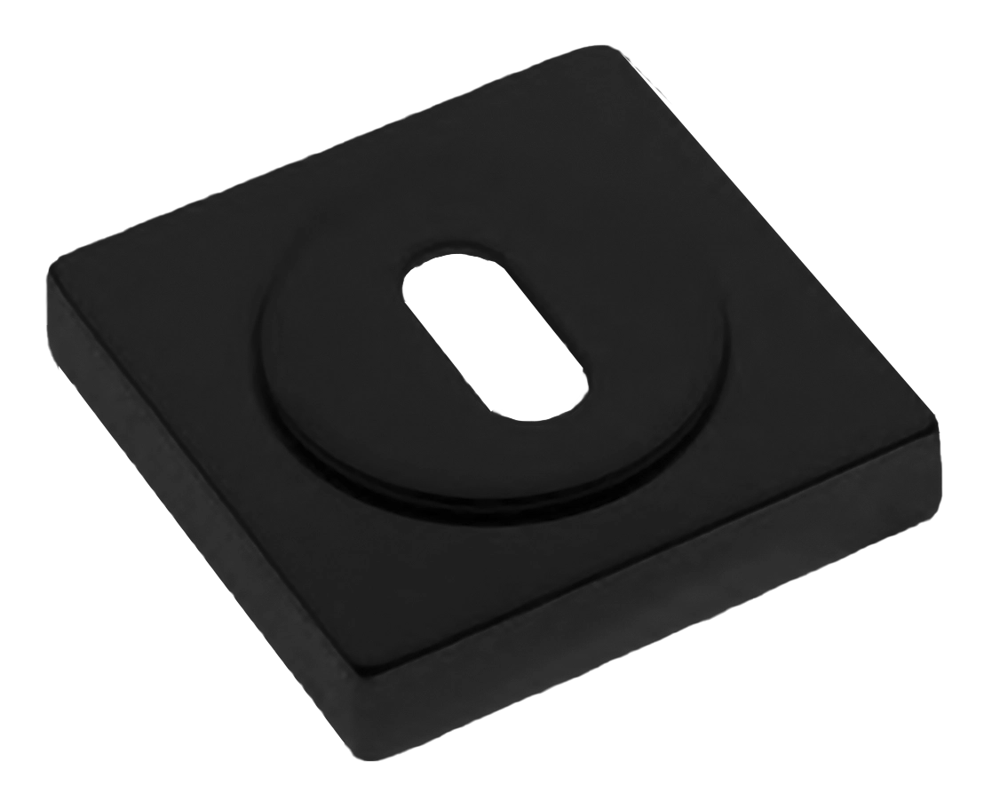 Накладка на ключевой цилиндр LUX-FK-S2 NERO на квадратной розетке под ключ буратино, цвет - черный фото 1 Накладка на ключевой цилиндр LUX-FK-S2 NERO на квадратной розетке под ключ буратино, цвет - черный фото купить Балашиха