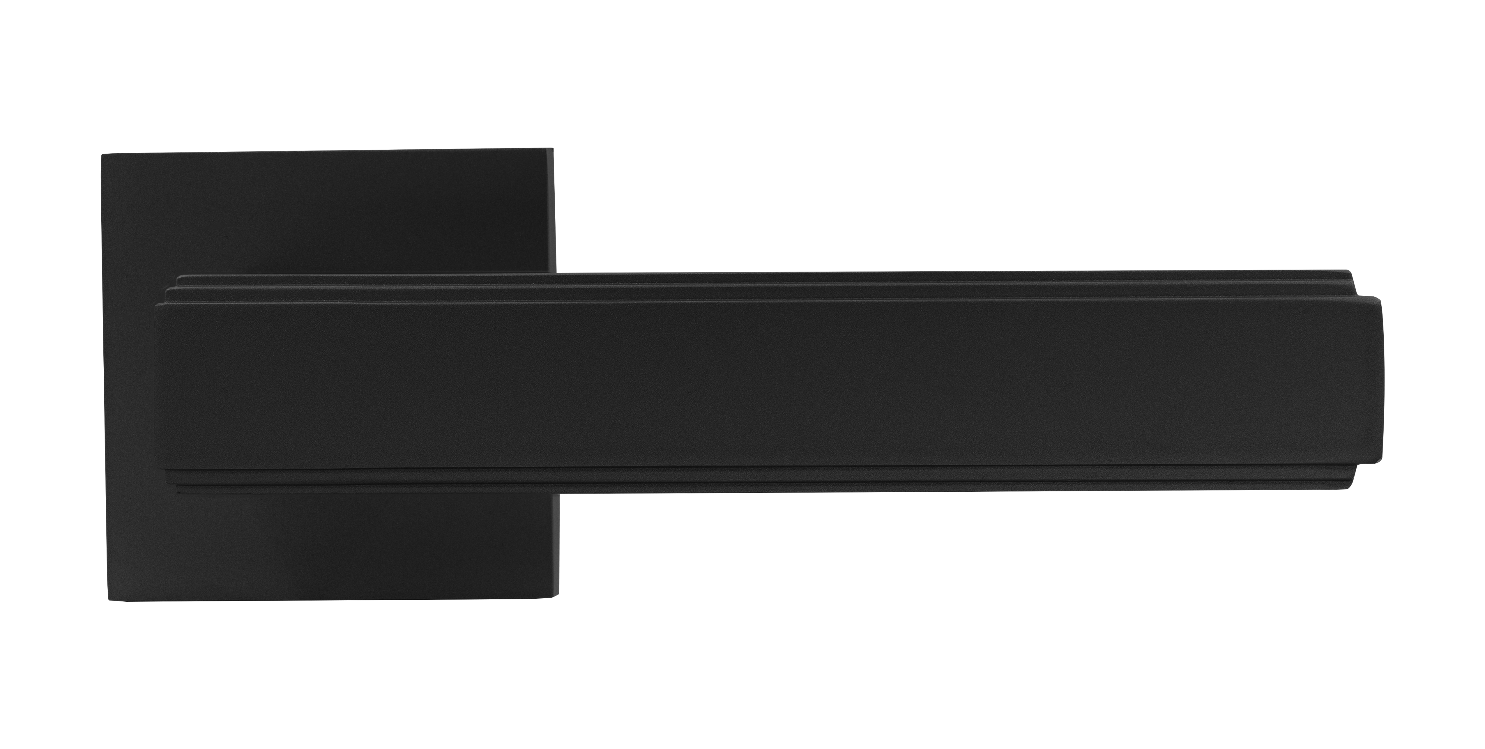 Ручка дверная MH-64-S6 BL STEPS на квадратной розетке 6 мм, цвет черный фото купить в Балашихе