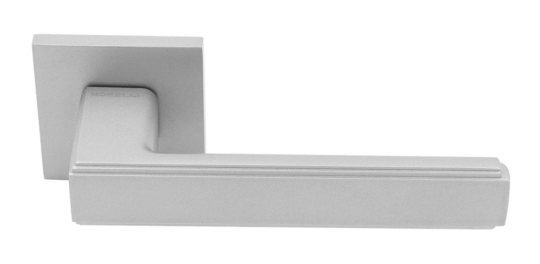 Ручка дверная MH-64-S6 ASC STEPS на квадратной розетке 6 мм, цвет анодированный матовый хром фото купить Балашиха