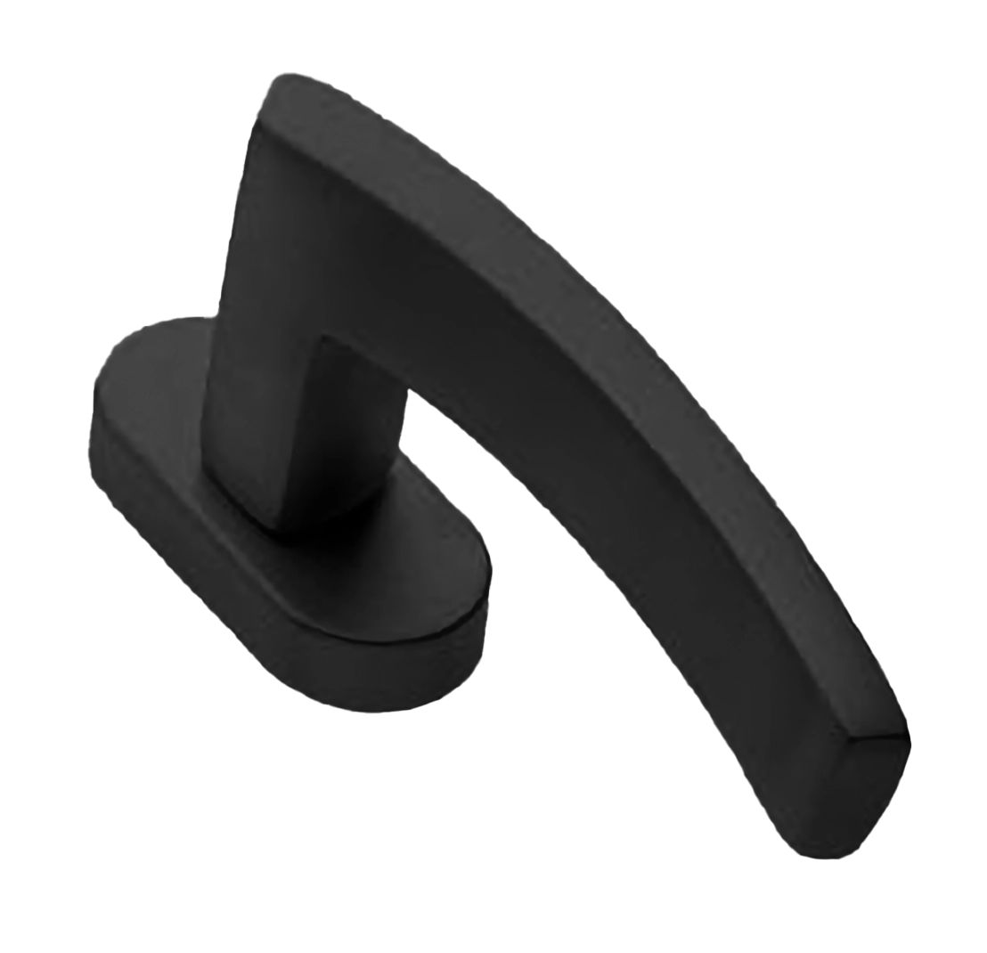 Ручка оконная WIND W1 NERO на прямоугольной розетке, цвет черный, латунь фото купить в Балашихе