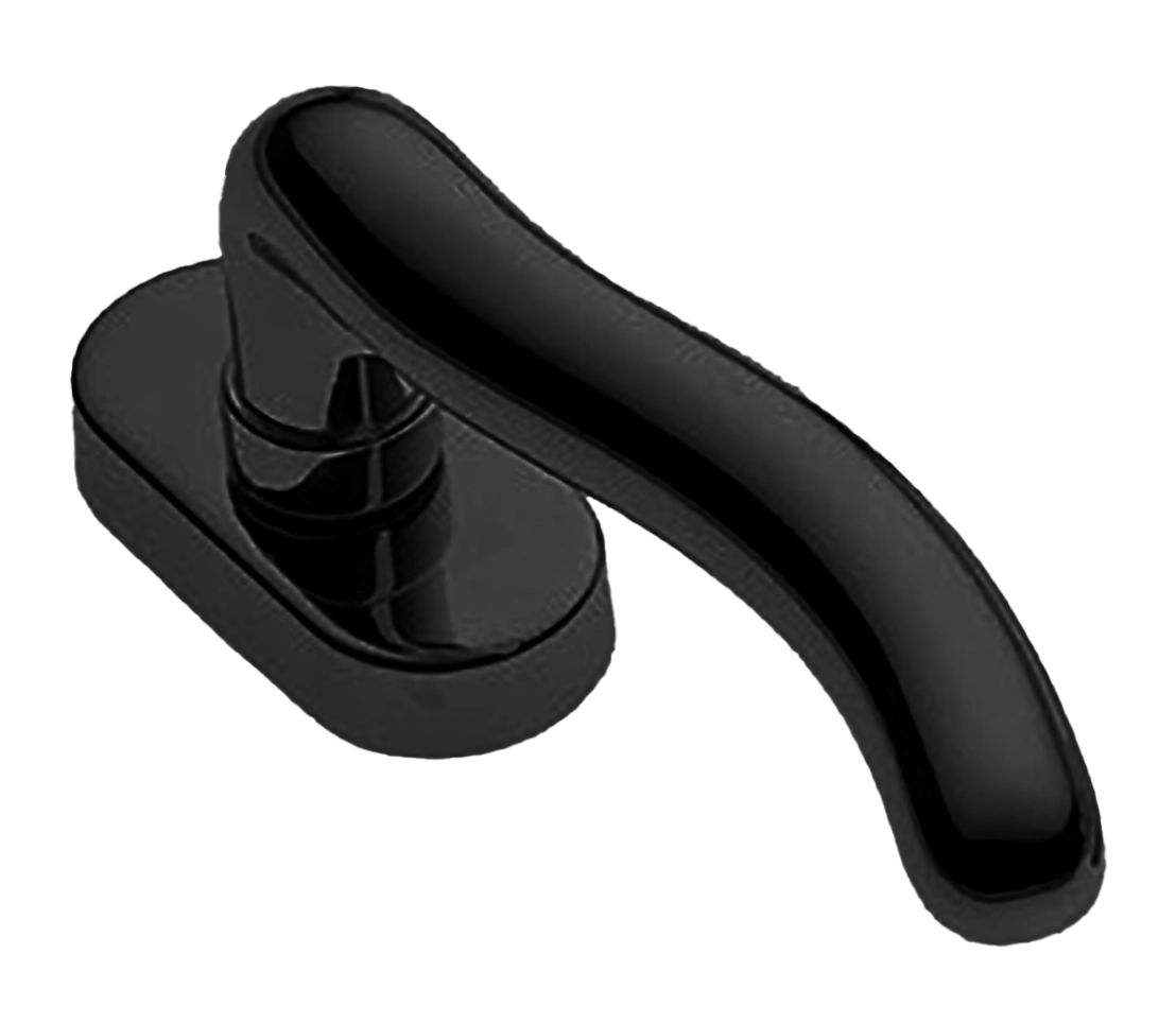 Ручка оконная SNAKE W1 NERO на прямоугольной розетке, цвет черный, латунь фото купить в Балашихе