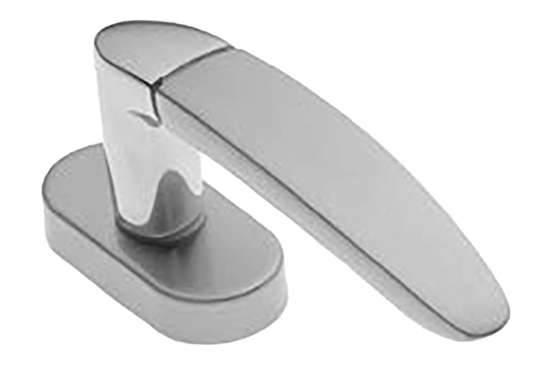 Ручка оконная SAIL W1 CSA/CRO на прямоугольной розетке, цвет матовый хром/хром, латунь фото купить в Балашихе