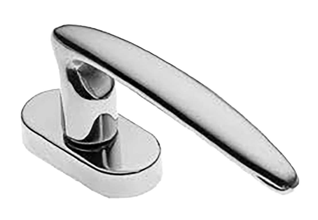 Ручка оконная FLAMINGO W1 CRO на прямоугольной розетке, цвет хром, латунь фото купить в Балашихе