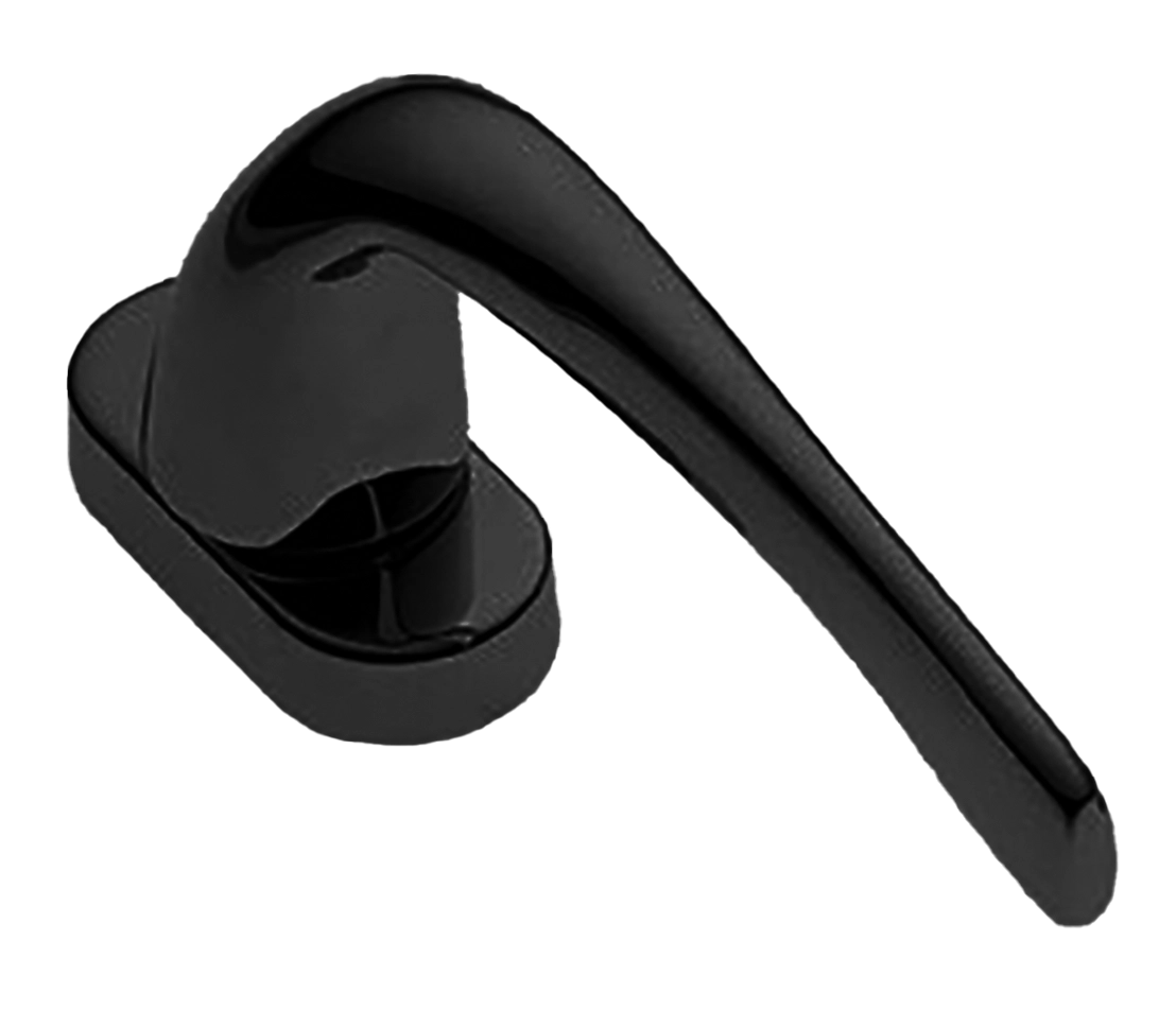 Ручка оконная LE MANS W1 NERO на прямоугольной розетке, цвет черный, латунь фото купить в Балашихе