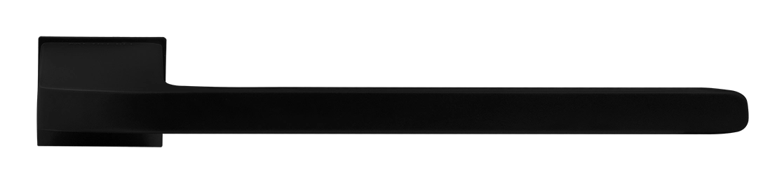 Ручка дверная SPUTNIK-SM NERO-ST с невидимой квадратной розеткой, цвет черный soft-touch, ЦАМ фото купить в Балашихе