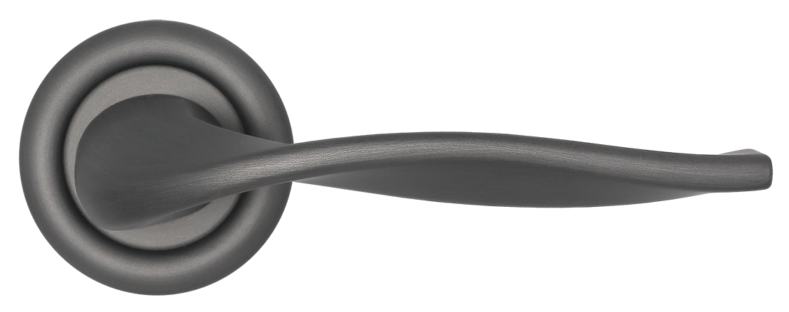 Ручка дверная SKYSCRAPER R7 SST на круглой розетке, цвет Летняя гроза/Summer Storm фото morelli Балашиха