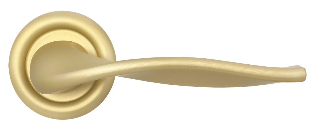 Ручка дверная SKYSCRAPER R7 AH на круглой розетке, цвет Осенний мёд/Autumn Honey фото купить в Балашихе