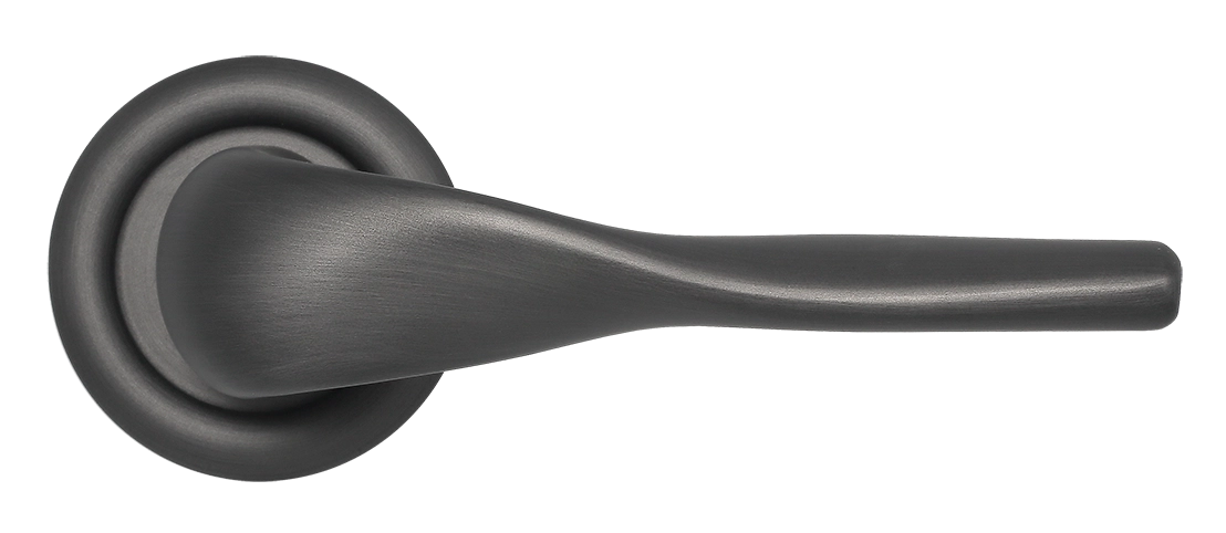 Ручка дверная LVB R7 SST на круглой розетке, цвет Летняя гроза/Summer Storm фото купить в Балашихе