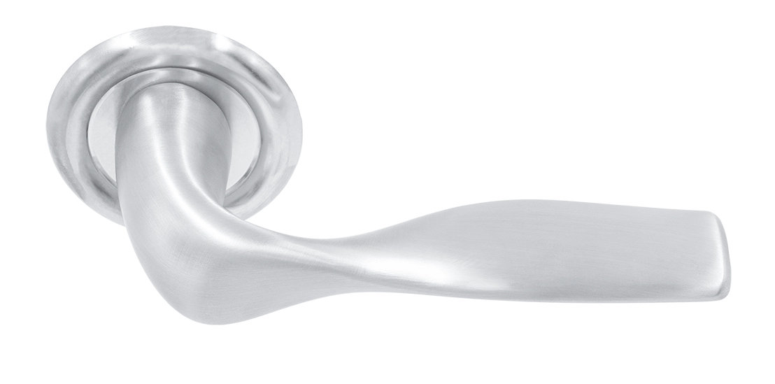 Ручка дверная LVB R7 WF на круглой розетке, цвет Зимняя стужа/Winter Frost фото купить Балашиха