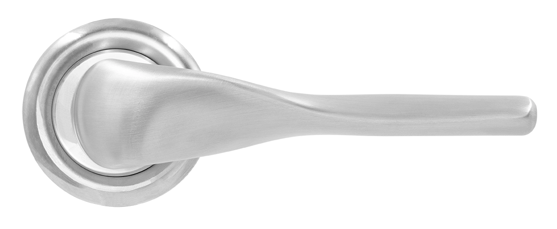 Ручка дверная LVB R7 WF на круглой розетке, цвет Зимняя стужа/Winter Frost фото купить в Балашихе