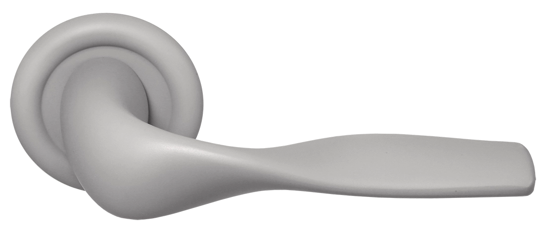 Ручка дверная LVB R7 SMI на круглой розетке, цвет Весенняя дымка/Spring Mist фото купить Балашиха