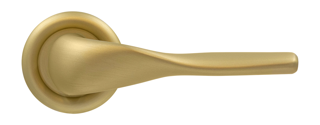 Ручка дверная LVB R7 AH на круглой розетке, цвет Осенний мёд/Autumn Honey фото купить в Балашихе