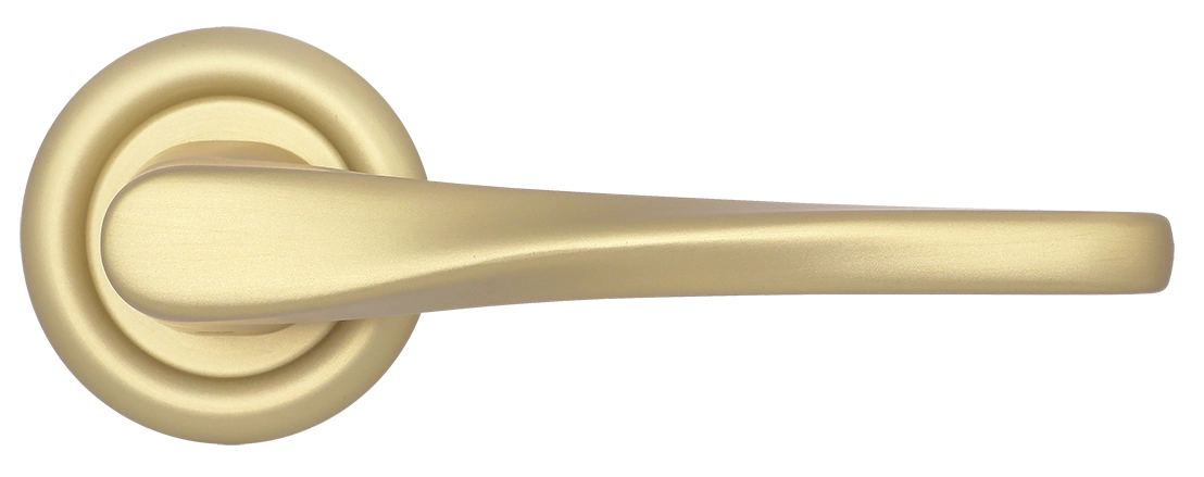 Ручка дверная THE OLYMPICS R7 AH на круглой розетке, цвет Осенний мёд/Autumn Honey фото купить в Балашихе