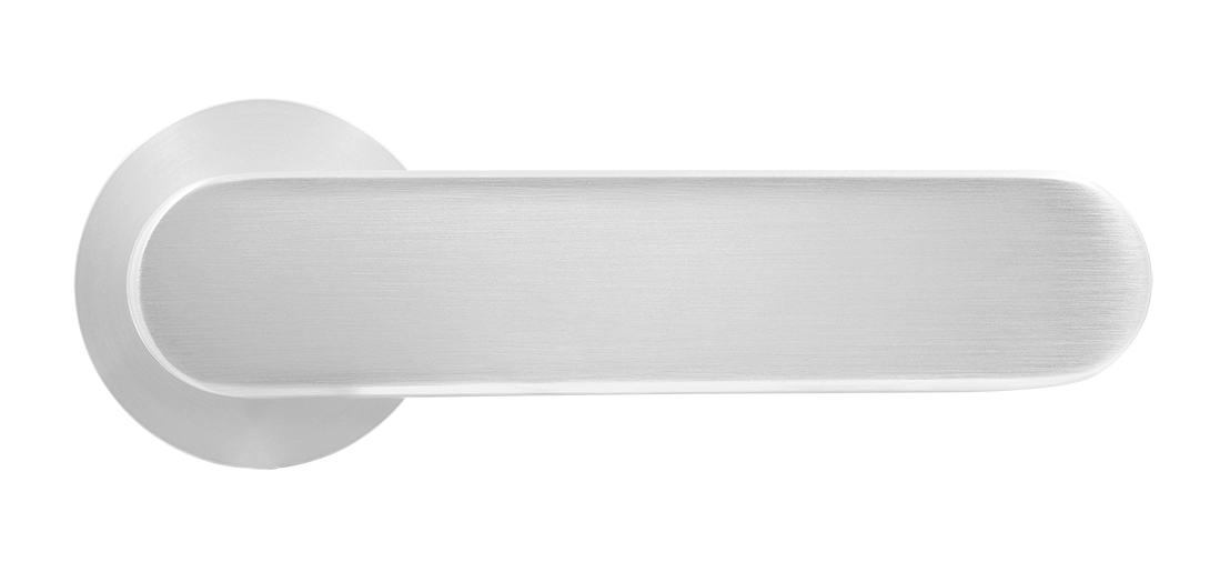 Ручка дверная MH-65-R6 SEMPIONE SC на круглой розетке, цвет матовый хром фото купить в Балашихе