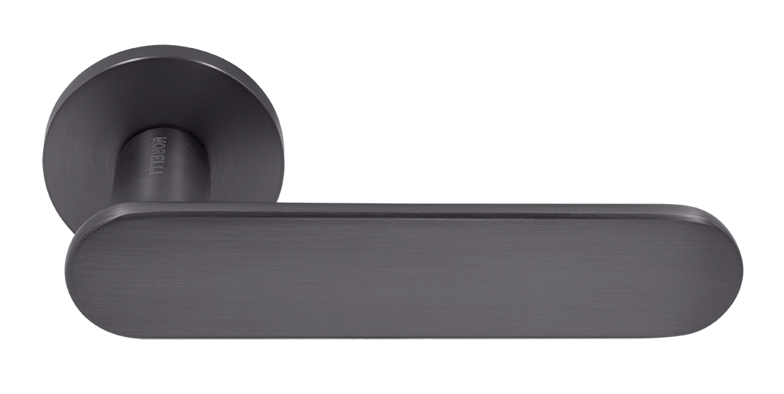 Ручка дверная MH-65-R6 R6 SEMPIONE GR на круглой розетке, цвет графит фото купить Балашиха