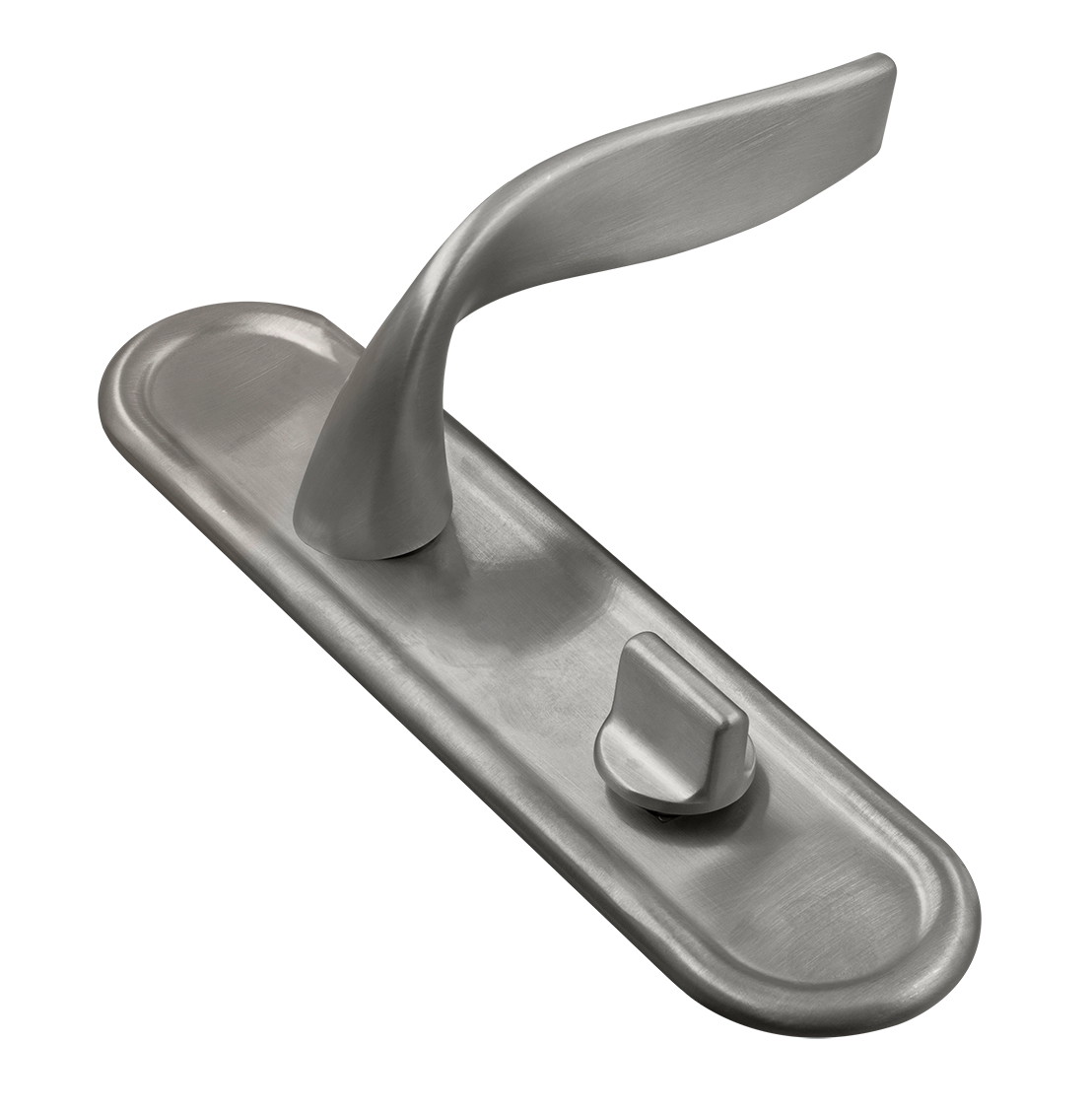 Ручка дверная SKYSCRAPER PLR WC WF на планке под сантехническую завертку, цвет Зимняя стужа/Winter Frost фото купить Балашиха