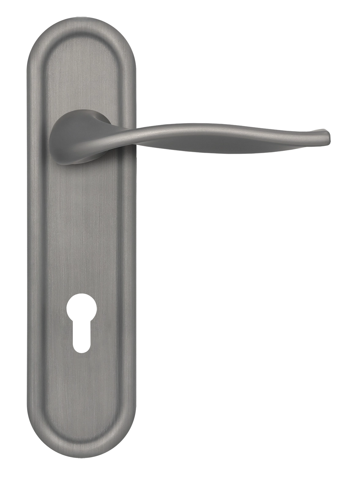 Ручка дверная SKYSCRAPER PLR KH WF на планке под ключевой цилиндр, цвет Зимняя стужа/Winter Frost фото купить Балашиха