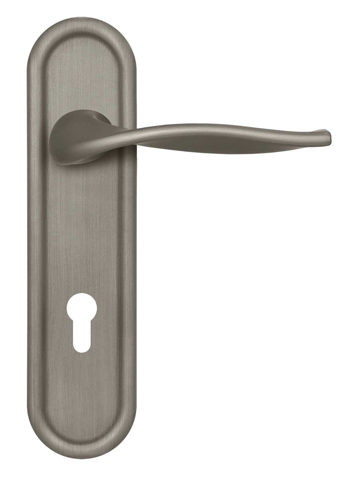 Ручка дверная SKYSCRAPER PLR KH SMI на планке под ключевой цилиндр, цвет Весенняя дымка/Spring Mist фото купить Балашиха