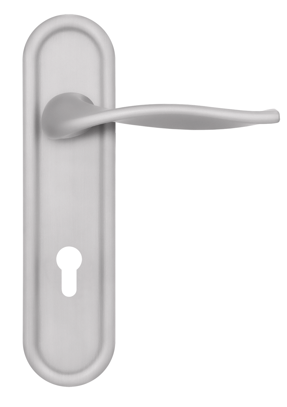 Ручка дверная SKYSCRAPER PLR KH SSW на планке под ключевой цилиндр, цвет Стокгольмский снегопад/Stockholm Snowfall фото купить Балашиха
