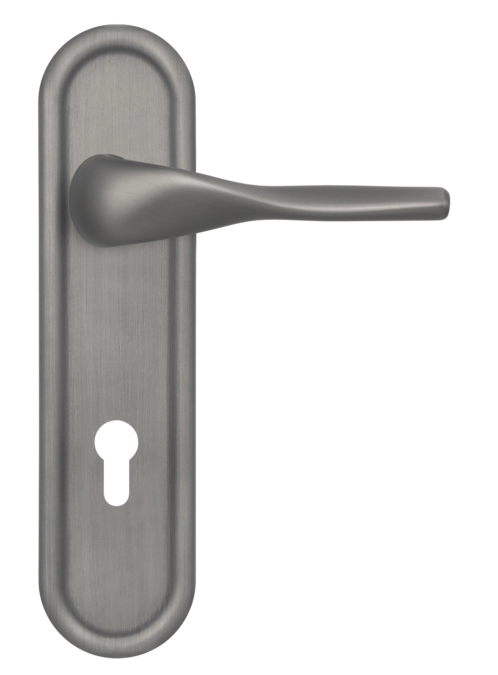 Ручка дверная LVB PLR KH WF на планке под ключевой цилиндр, цвет Зимняя стужа/Winter Frost фото купить Балашиха