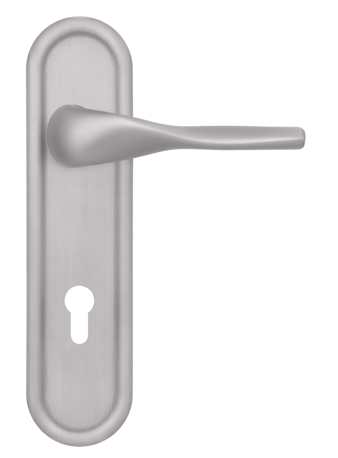 Ручка дверная LVB PLR KH SSW на планке под ключевой цилиндр, цвет Стокгольмский снегопад/Stockholm Snowfall фото купить Балашиха