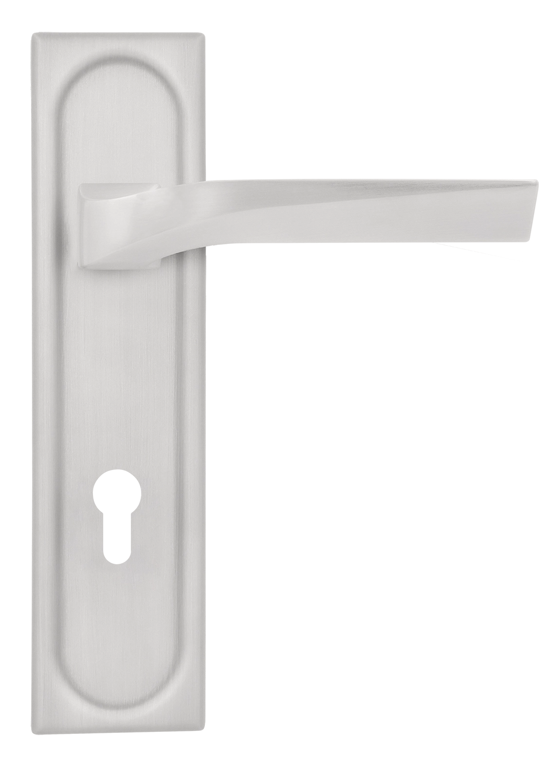 Ручка дверная WD CONCERT HALL PLS KH SSW на планке под ключевой цилиндр, цвет Стокгольмский снегопад/Stockholm Snowfall фото купить Балашиха