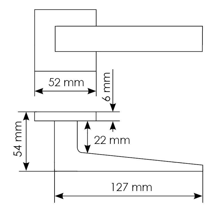 Комплект дверных ручек MH-54-S6 SSC + завертка сантехническая MH-WC-S6 SSC+ защёлка бесшумная M1895 SSC + петли врезные универсальные MSN 100X70X2.5-4BB SSC (2шт), цвет цвет суперматовый хром фото купить в Балашихе