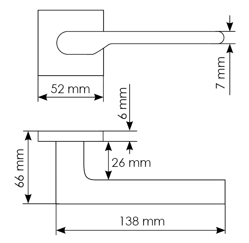 Комплект дверных ручек MH-53-S6 W + защёлка бесшумная M1895 W + петли врезные универсальные MSN 100X70X2.5-4BB W (2шт), цвет белый фото купить в Балашихе