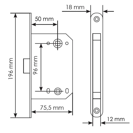 Комплект дверных ручек MH-54-S6 BL с заверткой MH-WC-S6 BL + замок M1895 BL, цвет черный фото дверная фурнитура Балашиха