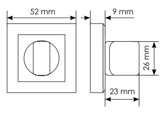 Комплект дверных ручек MH-28 BL-S с заверткой MH-WC-S BL, цвет черный  фотомореллиБалашиха