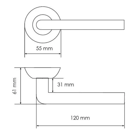 Комплект дверных ручек MH-03 BL с заверткой MH-WC BL + магнитный замок M1895 BL, цвет черный  фотомореллиБалашиха