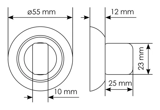 Комплект дверных ручек MH-03 BL с заверткой MH-WC BL + магнитный замок M1895 BL, цвет черный  фото дверная фурнитура Балашиха