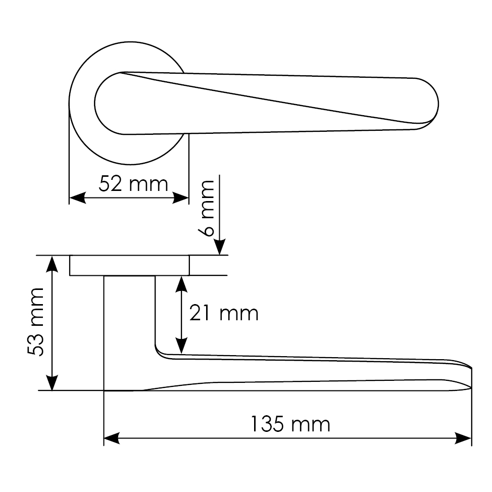 Комплект дверных ручек MH-58-R6 BL с заверткой MH-WC-R6 BL + магнитный замок M1895 BL, цвет черный фотомореллиБалашиха