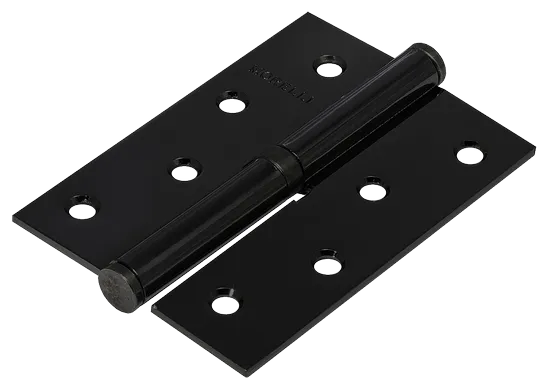 Петля карточная разъемная MSND 100X70X2.5 BL L с подшипником стальная левая, врезная цвет черный фото купить Балашиха