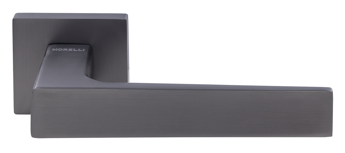 Ручка дверная MIRA  MH-54-S6 GR раздельная на квадратной розетке, цвет графит, ЦАМ фото купить Балашиха