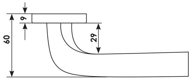 Ручка дверная COMETA R5 NIS раздельная на круглой розетке, цвет - матовый никель, ЦАМ фото фурнитура Балашиха