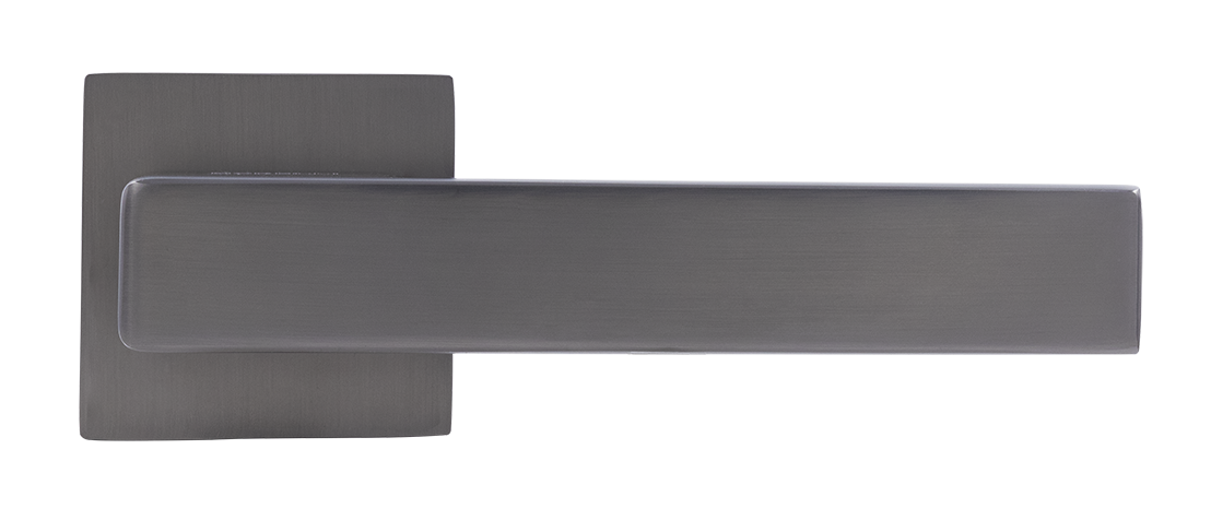 Ручка дверная LOT MH-56-S6 GR раздельная на квадратной розетке 6 мм, цвет графит, ЦАМ фото купить в Балашихе