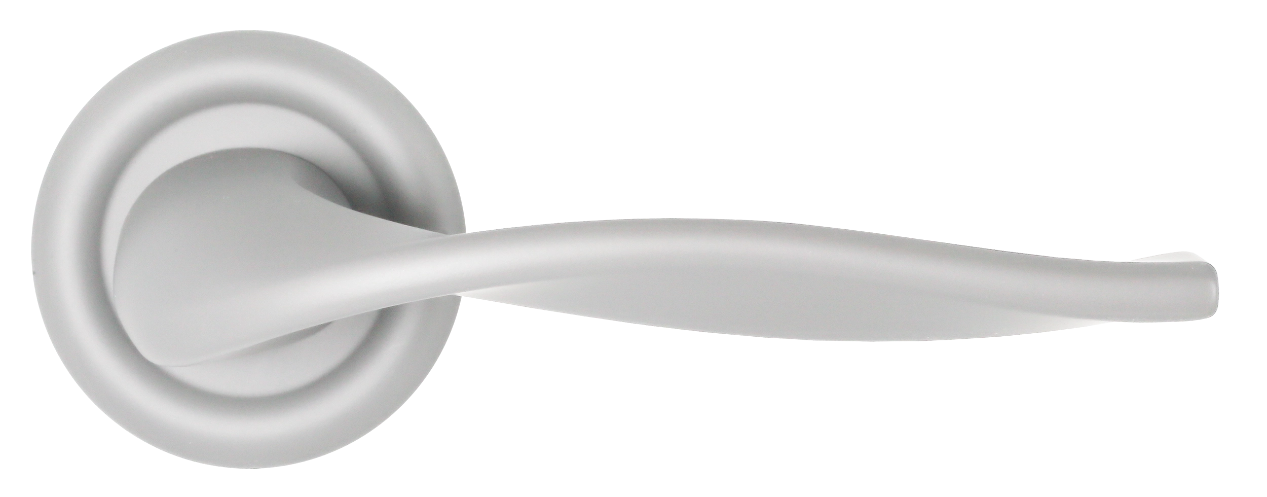 Ручка дверная SKYSCRAPER R7 SSW на круглой розетке, цвет Стокгольмский снегопад/Stockholm Snowfall фото купить в Балашихе