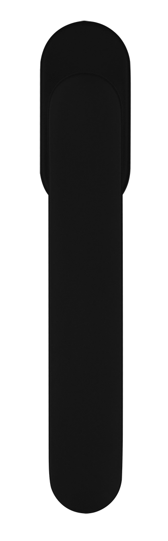 Ручка оконная LE BOAT W1 NERO-ST на прямоугольной розетке, цвет черный soft-touch, латунь фото купить в Балашихе