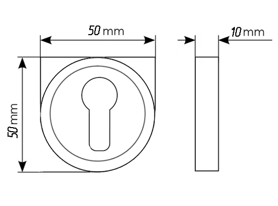 Накладка на замок LUX-KH-R4 BGO круглая под евроцилиндр, цвет матовая бронза фото купить в Балашихе