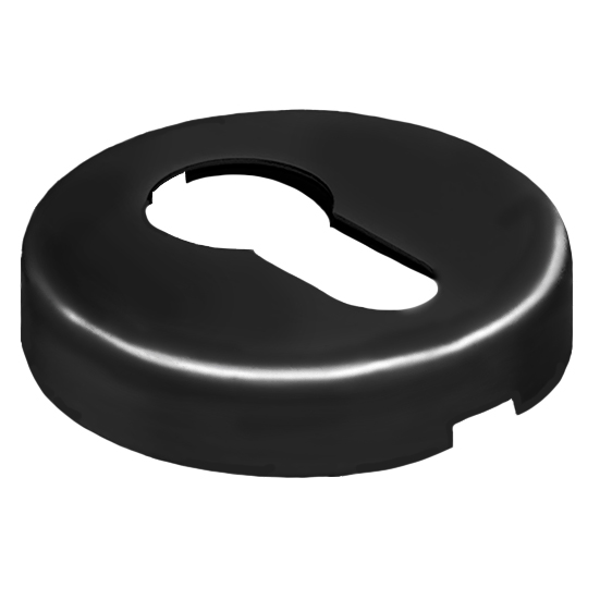 Накладка LUX-KH-R3 NERO-ST на ключевой цилиндр, на круглой розетке цвет черный soft touch фото купить Балашиха