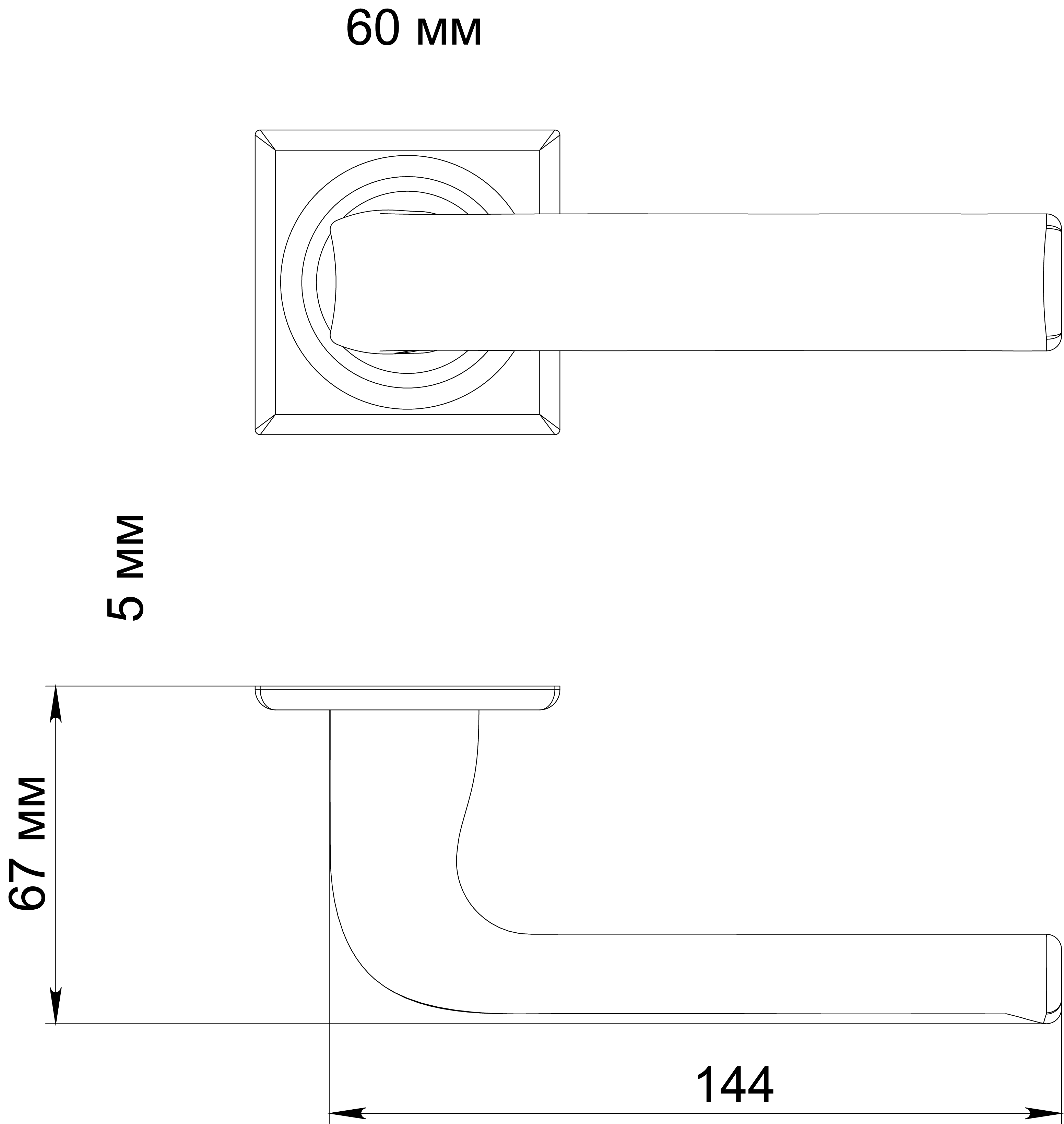 Ручка дверная THE BUS STATION S7 WF на квадратной розетке, цвет Зимняя стужа/Winter Frost фото фурнитура Балашиха