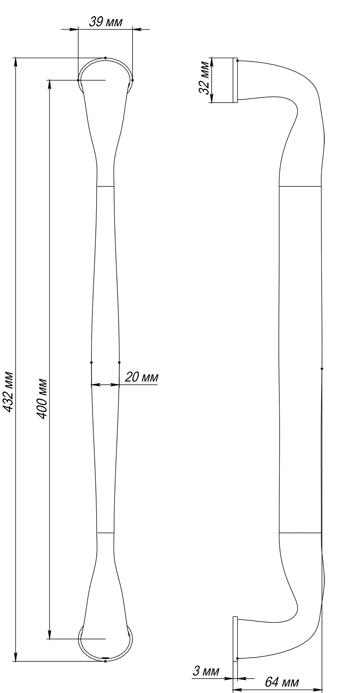 Ручка-скоба LVB PH AH, цвет Осенний мёд/Autumn Honey фото купить в Балашихе