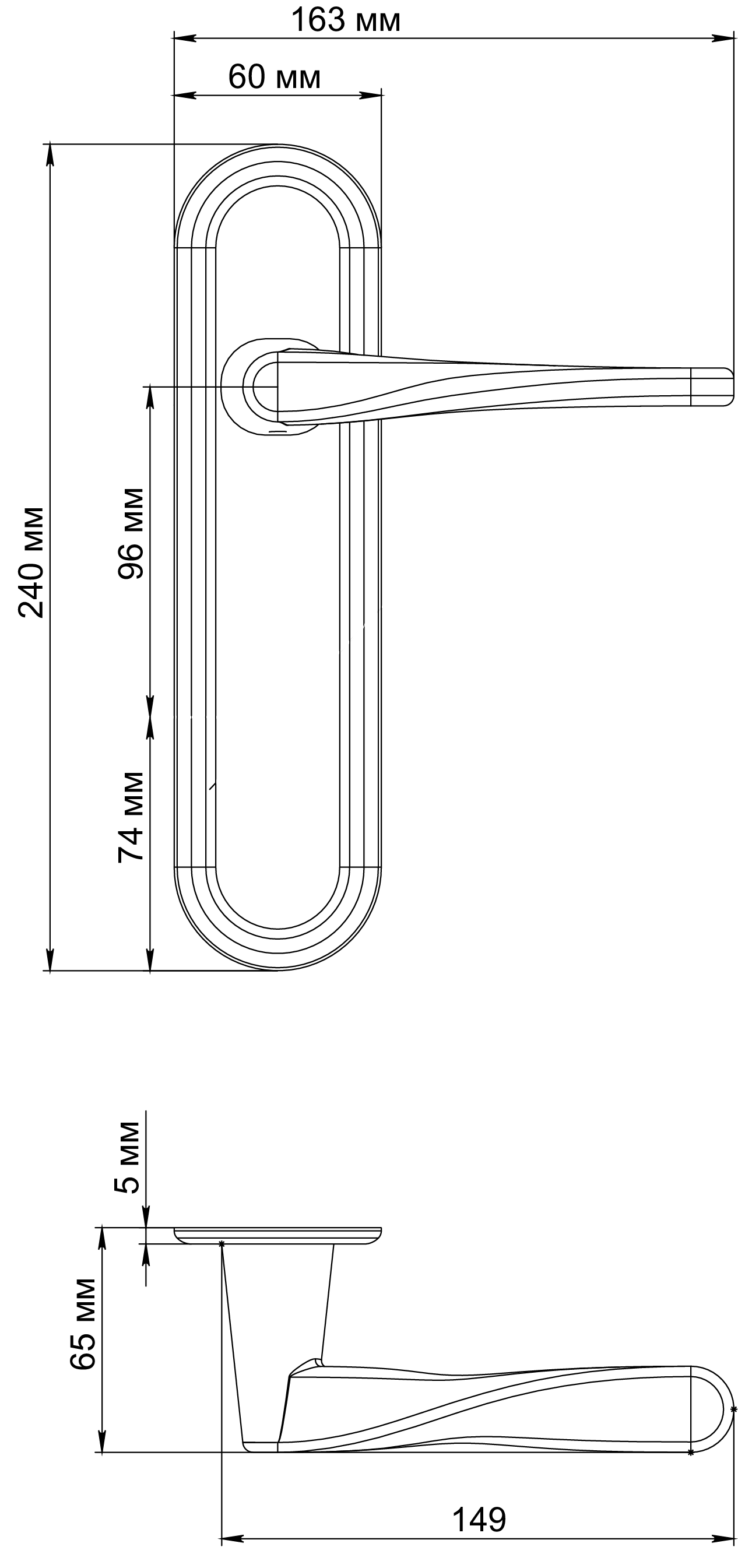 Ручка дверная THE OLYMPICS PLR SMI на планке, цвет Весенняя дымка/Spring Mist фото фурнитура Балашиха