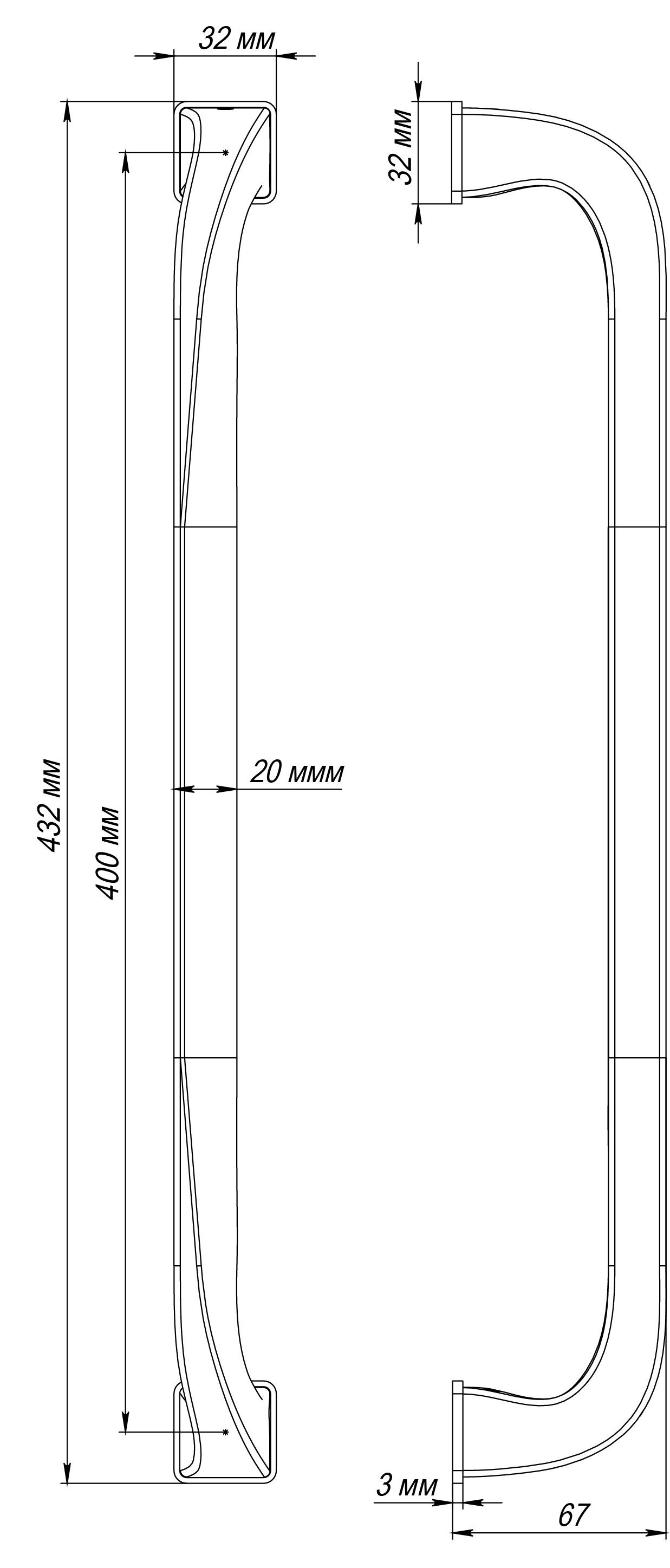 Ручка-скоба WD CONCERT HALL PH SMI, цвет Весенняя дымка/Spring Mist фото купить в Балашихе