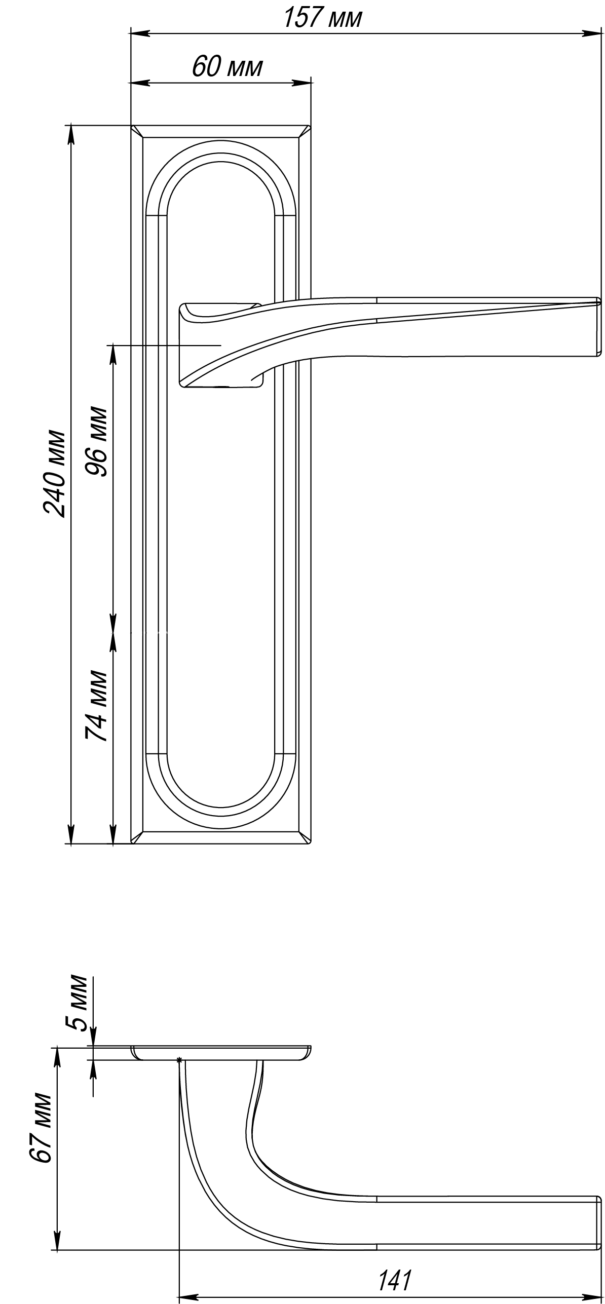 Ручка дверная WD CONCERT HALL PLS AH на планке, цвет Осенний мёд/Autumn Honey фото фурнитура Балашиха