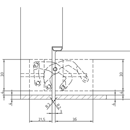 Петля скрытая HH-20 PG, врезная с 3D-регулировкой, вес полотна до 60 кг цвет золото фотомореллиБалашиха