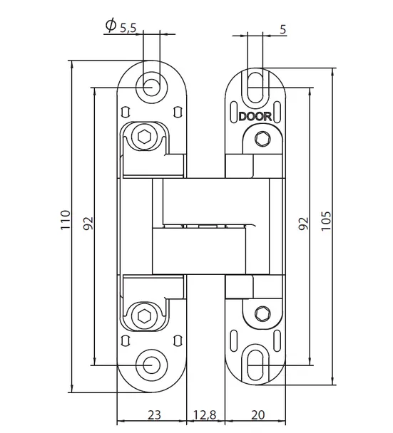 HH-19 B, скрытая петля, цвет - черный фото купить в Балашихе
